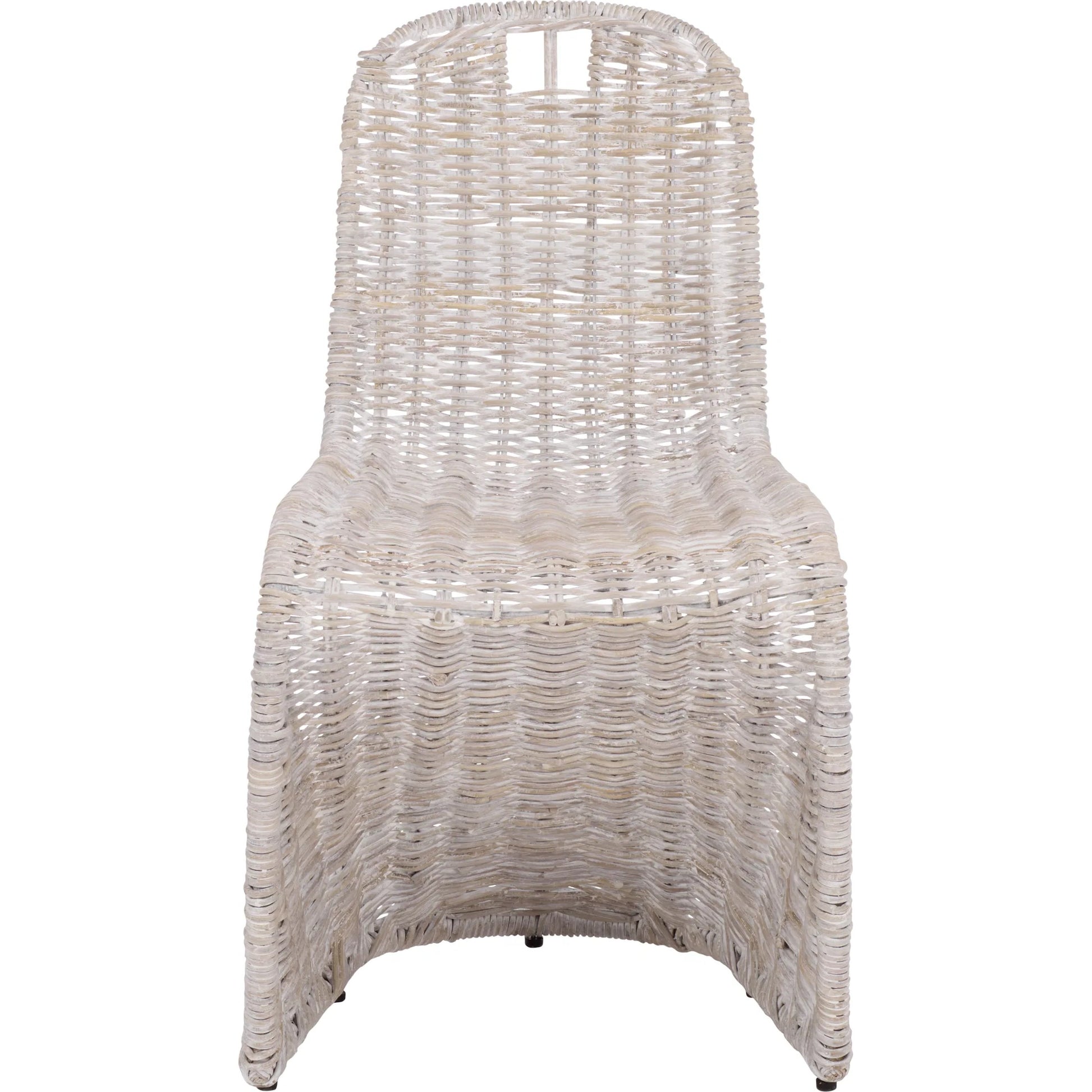 Fairview Dining Chair (Set of 2) by HedgeApple Essentials in white washed. Made from rattan, iron in a unique style.