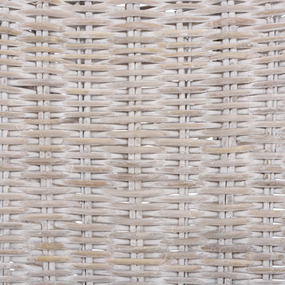 Fairview Dining Chair (Set of 2) by HedgeApple Essentials in white washed. Made from rattan, iron in a unique style.