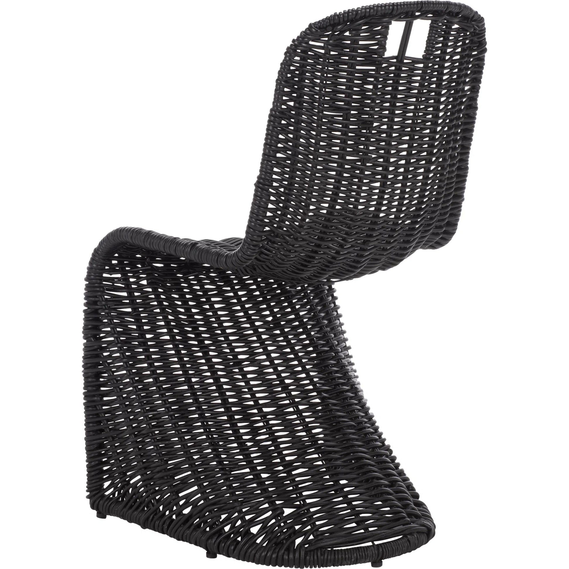 Fairview Dining Chair (Set of 2) by HedgeApple Essentials in black. Made from rattan, iron in a unique style.