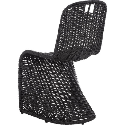 Fairview Dining Chair (Set of 2) by HedgeApple Essentials in black. Made from rattan, iron in a unique style.