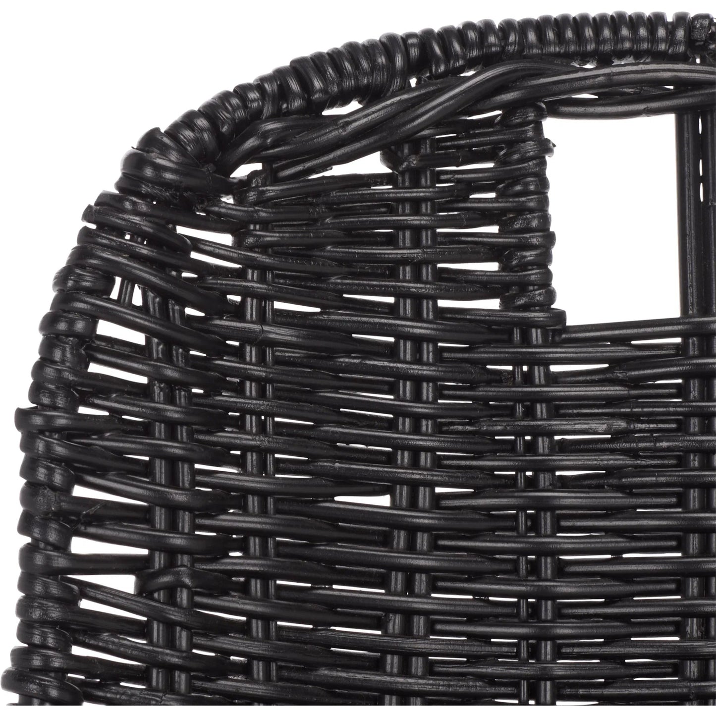 006 SI-2630126 | Closeup | Fairview Dining Chair (Set of 2) by HedgeApple Essentials in black. Made from rattan, iron in a unique style.