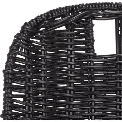 Fairview Dining Chair (Set of 2) by HedgeApple Essentials in black. Made from rattan, iron in a unique style.