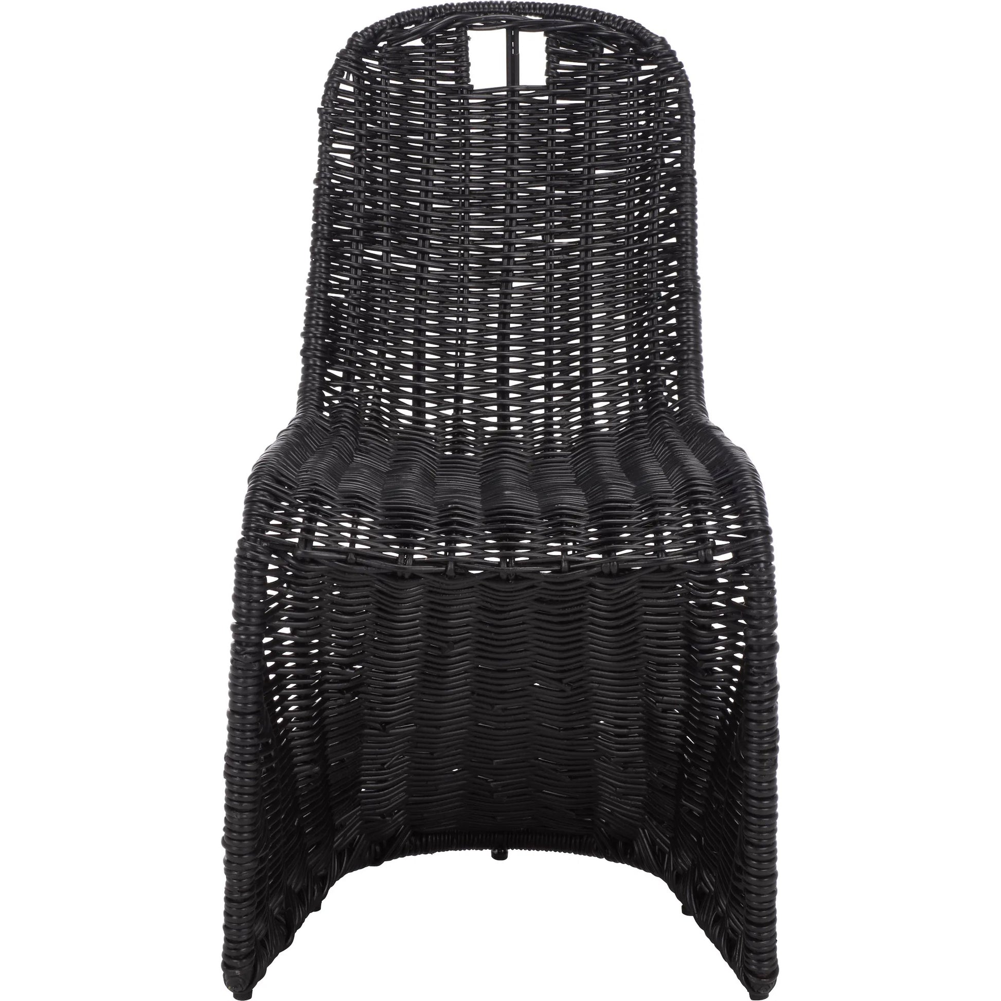 Fairview Dining Chair (Set of 2) by HedgeApple Essentials in black. Made from rattan, iron in a unique style.