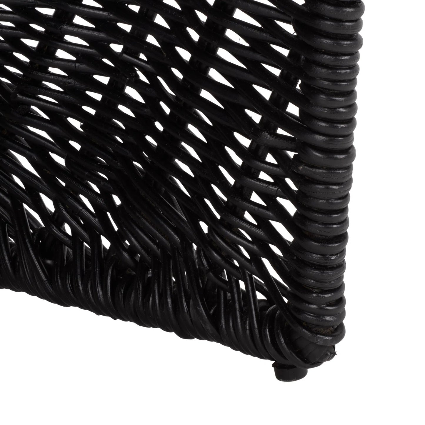 007 SI-2630126 | Closeup | Fairview Dining Chair (Set of 2) by HedgeApple Essentials in black. Made from rattan, iron in a unique style.