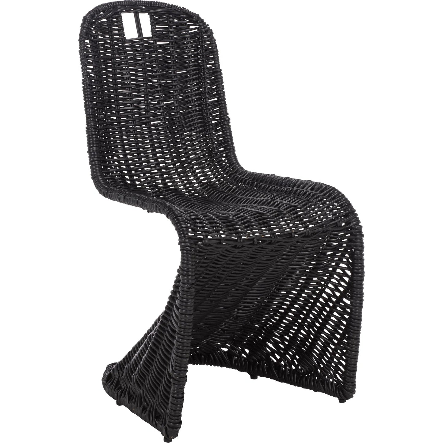 001 SI-2630126 | Primary Silo | Fairview Dining Chair (Set of 2) by HedgeApple Essentials in black. Made from rattan, iron in a unique style.