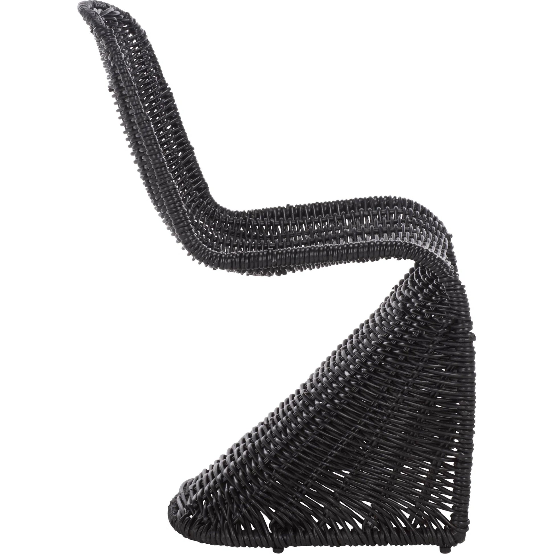 Fairview Dining Chair (Set of 2) by HedgeApple Essentials in black. Made from rattan, iron in a unique style.