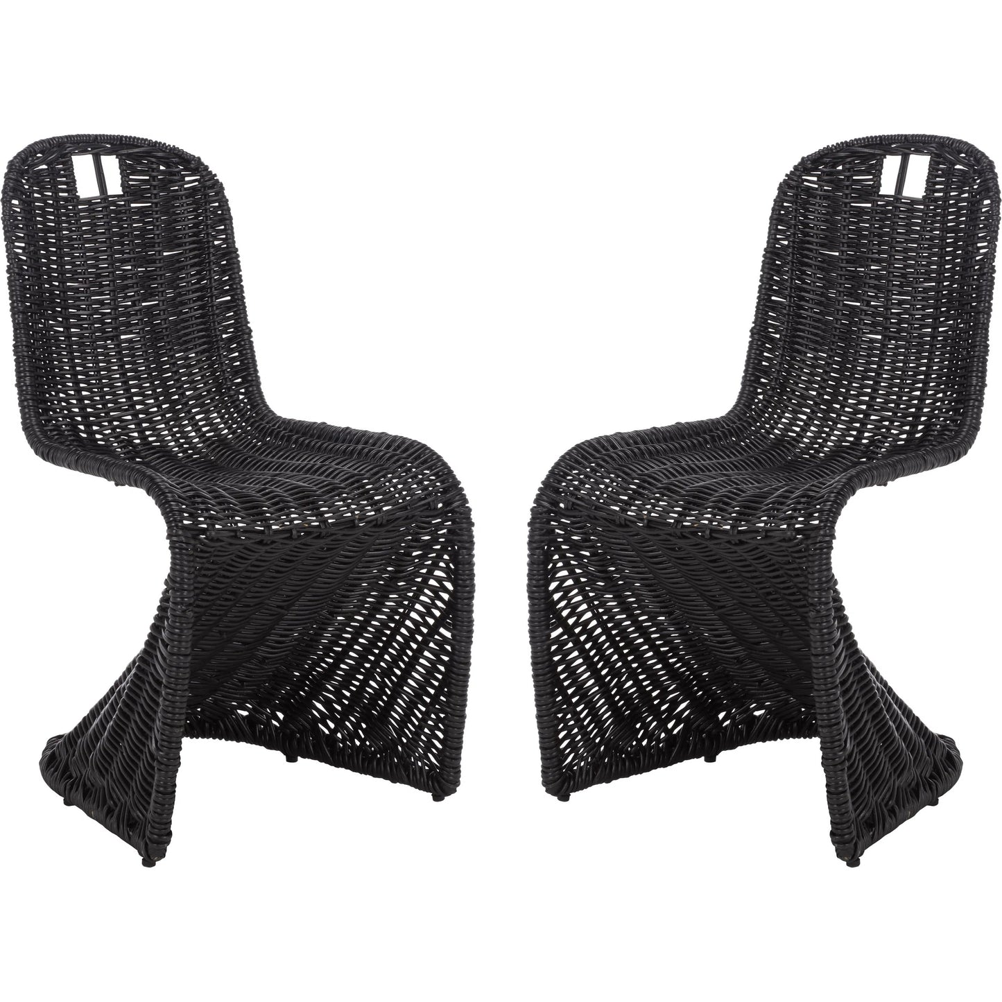 011 SI-2630126 | Additional Silo | Fairview Dining Chair (Set of 2) by HedgeApple Essentials in black. Made from rattan, iron in a unique style.
