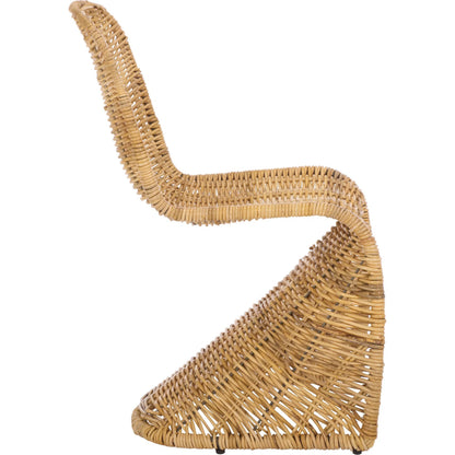 Fairview Dining Chair (Set of 2) by HedgeApple Essentials in natural. Made from rattan, iron in a unique style.