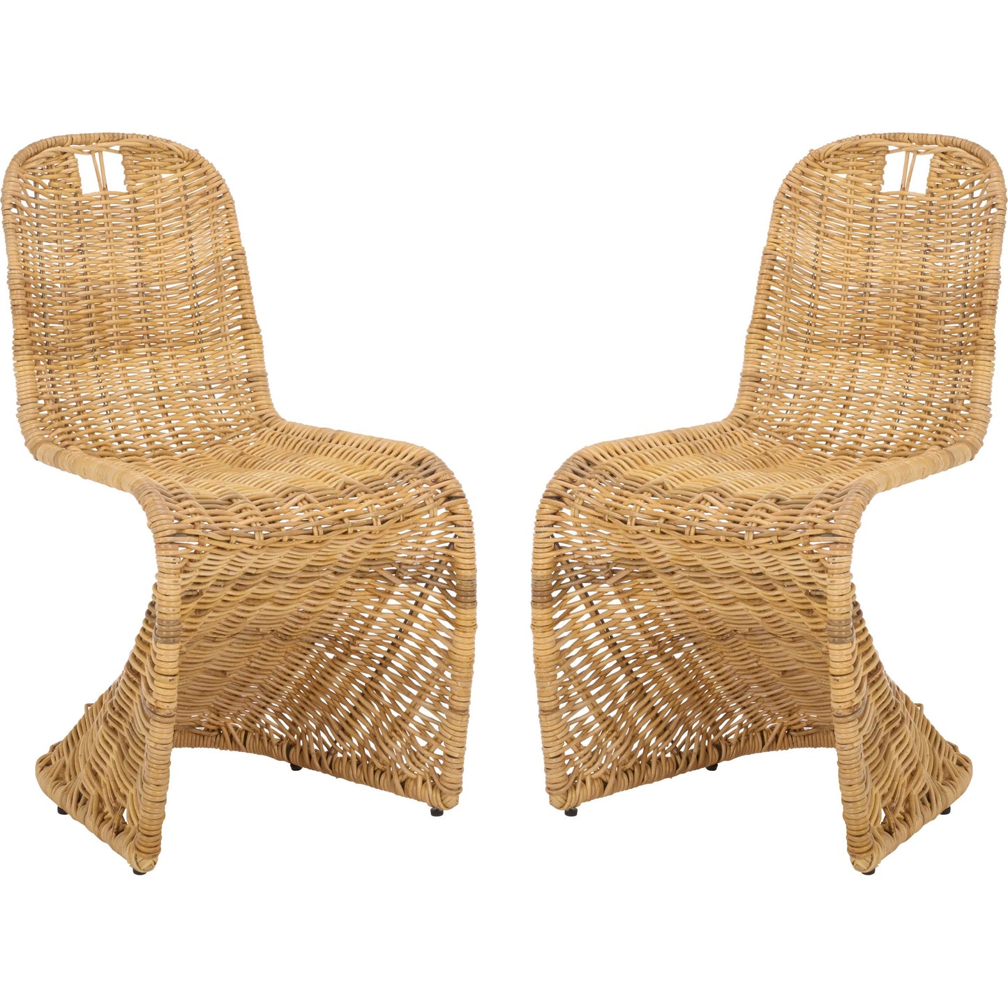 011 SI-2630127 | Additional Silo | Fairview Dining Chair (Set of 2) by HedgeApple Essentials in natural. Made from rattan, iron in a unique style.