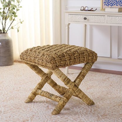 Eastern Woven Stool by HedgeApple Essentials. Made from mahogany, foam in a unique style.