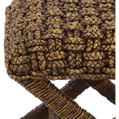 Eastern Woven Stool by HedgeApple Essentials. Made from mahogany, foam in a unique style.