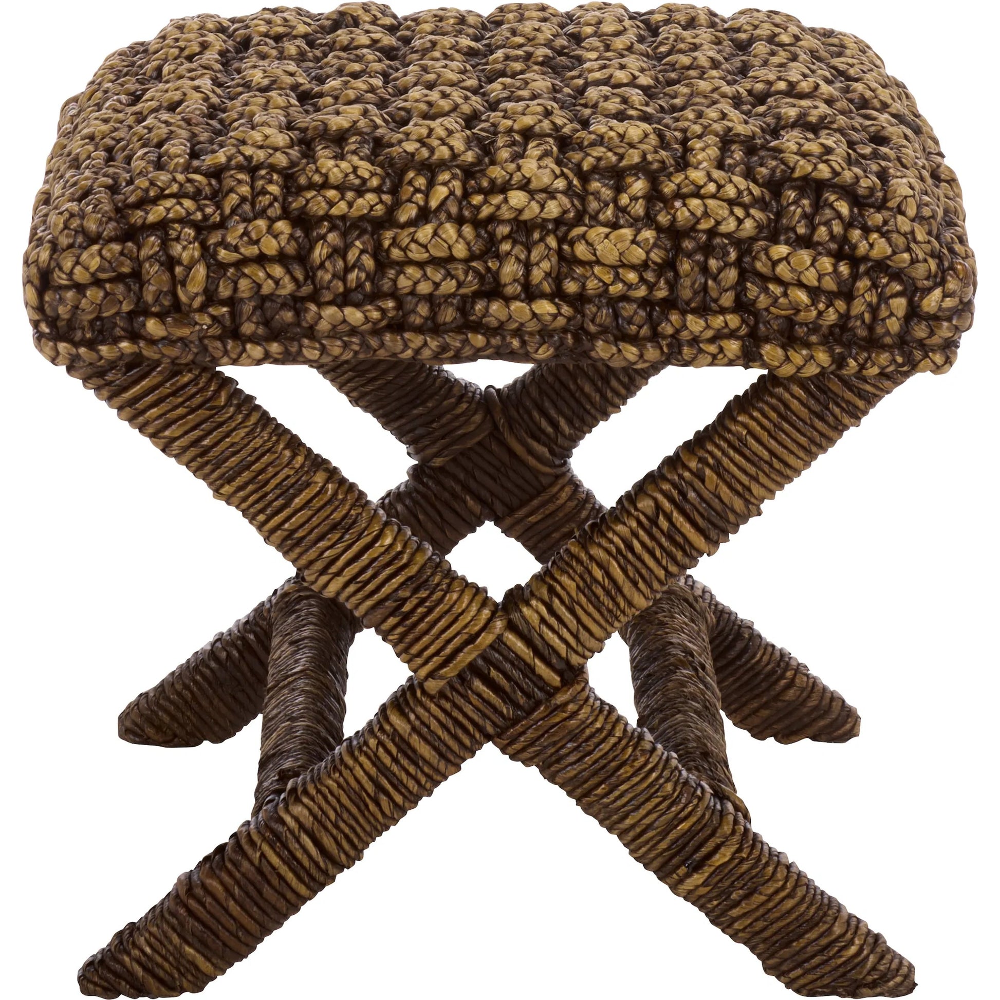 Eastern Woven Stool by HedgeApple Essentials. Made from mahogany, foam in a unique style.