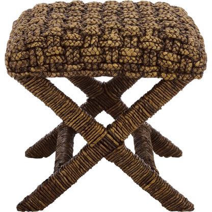 Eastern Woven Stool by HedgeApple Essentials. Made from mahogany, foam in a unique style.