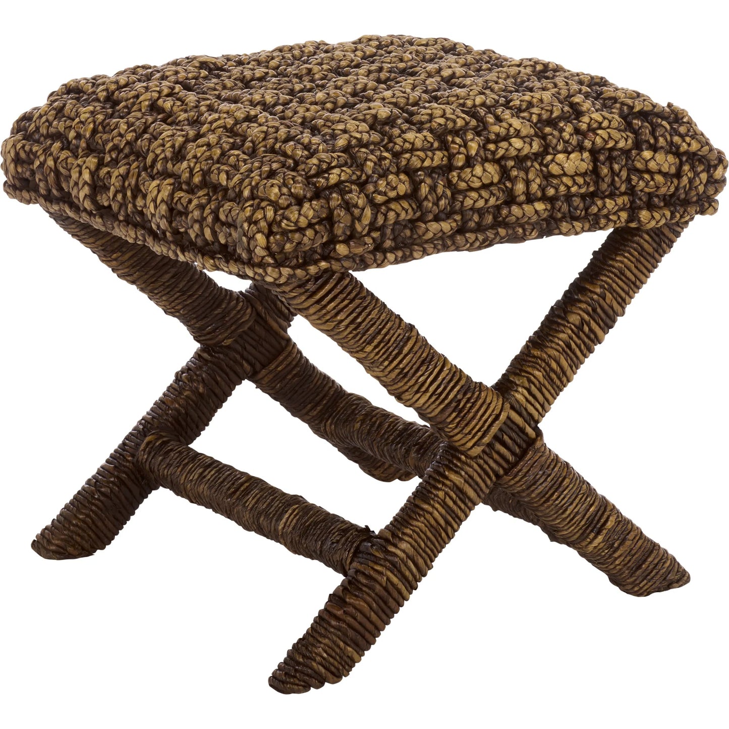 011 SI-2630129 | Primary Silo | Eastern Woven Stool by HedgeApple Essentials. Made from mahogany, foam in a unique style.