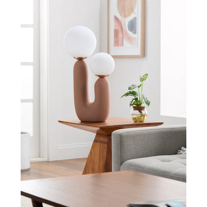 Sedeum Accent Table Lamp by Livabliss. Made from resin, glass in a modern style.