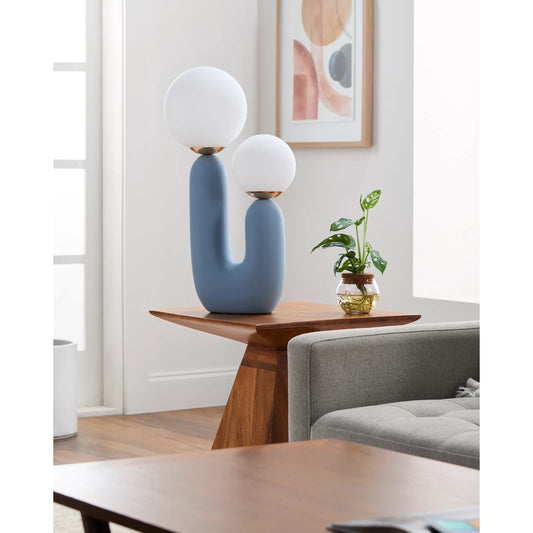 Sedeum Accent Table Lamp by Livabliss. Made from resin, glass in a unique style.