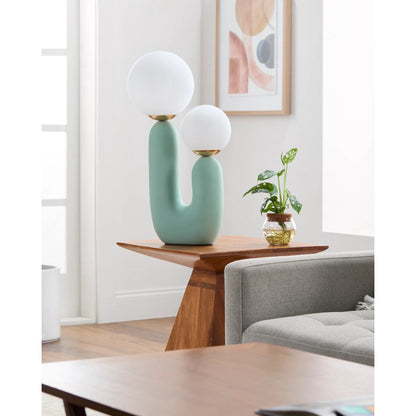 Sedeum Accent Table Lamp by Livabliss. Made from resin, glass in a modern style.