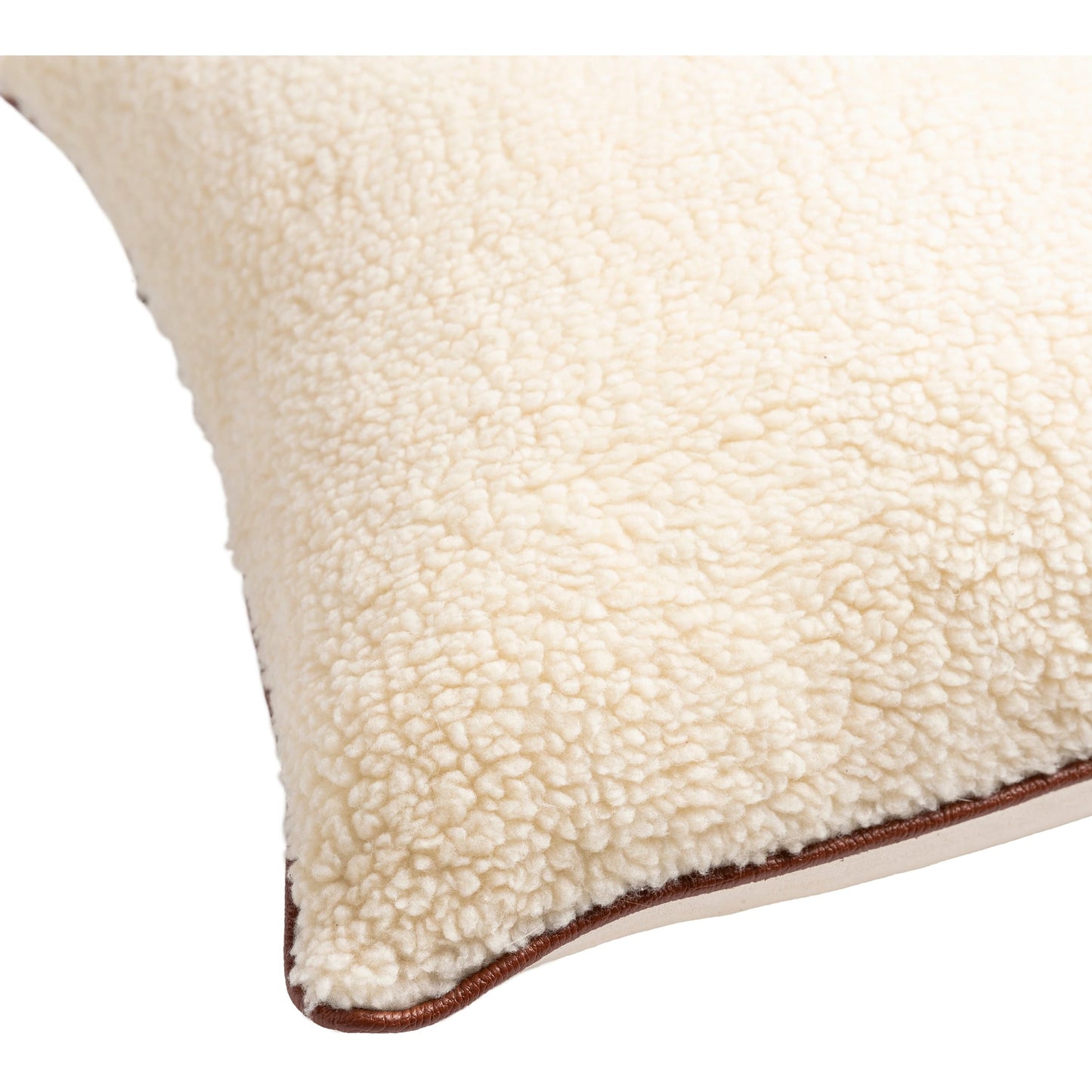 003 SI-1890549,SI-1890550 | Closeup | Shepherd Pillow - 36241 by Surya in cream, brown. Made from 100% polyester, 100% cotton in a unique style.