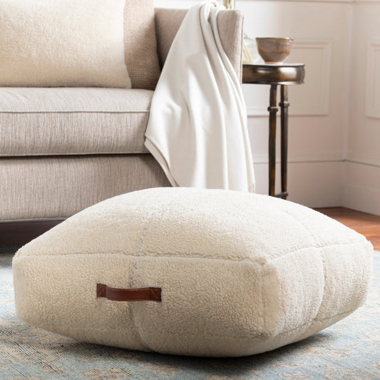 Shepherd Pillow - 30015 by Surya in cream, brown. Made from front: 100% polyester, back: 100% cotton, fill: polyester, polyfill in a modern style.