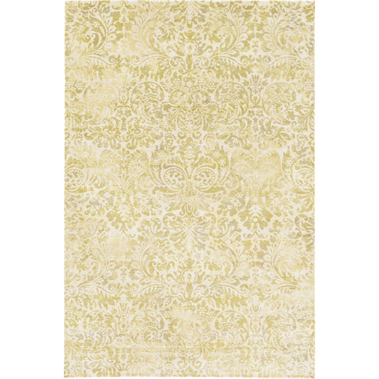 Saverio Rug - 15569 by Livabliss in light olive, grass green, light beige. Made from 100% viscose in a unique style.