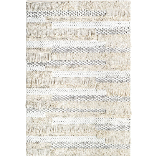 Serena Rug - 32485 by Surya in ivory, black, light beige. Made from main: 100% cotton in a unique style.