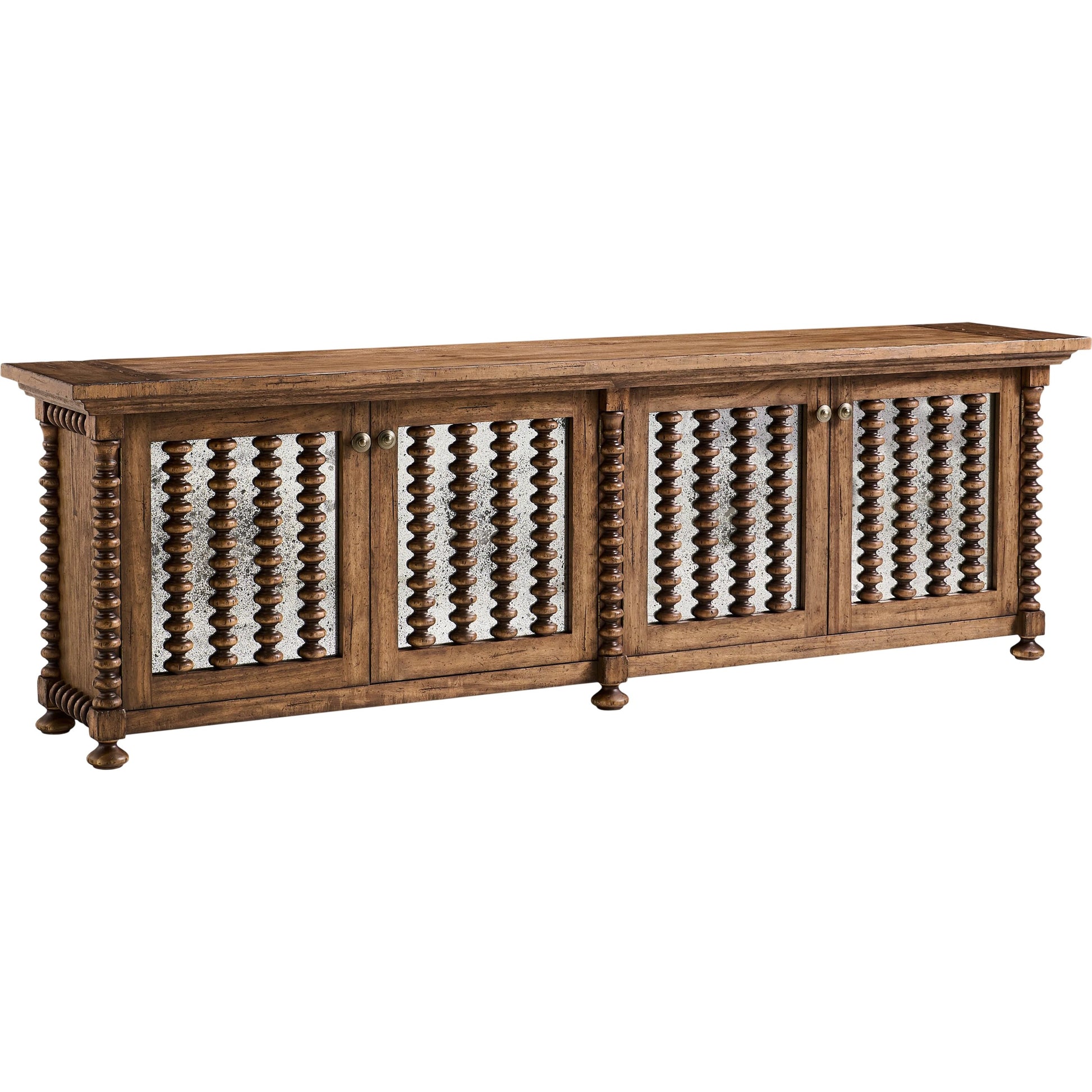 Tamarisk Entertainment Credenza by Jonathan Charles in medium spain walnut. Made from main acacia veneer in a unique style.