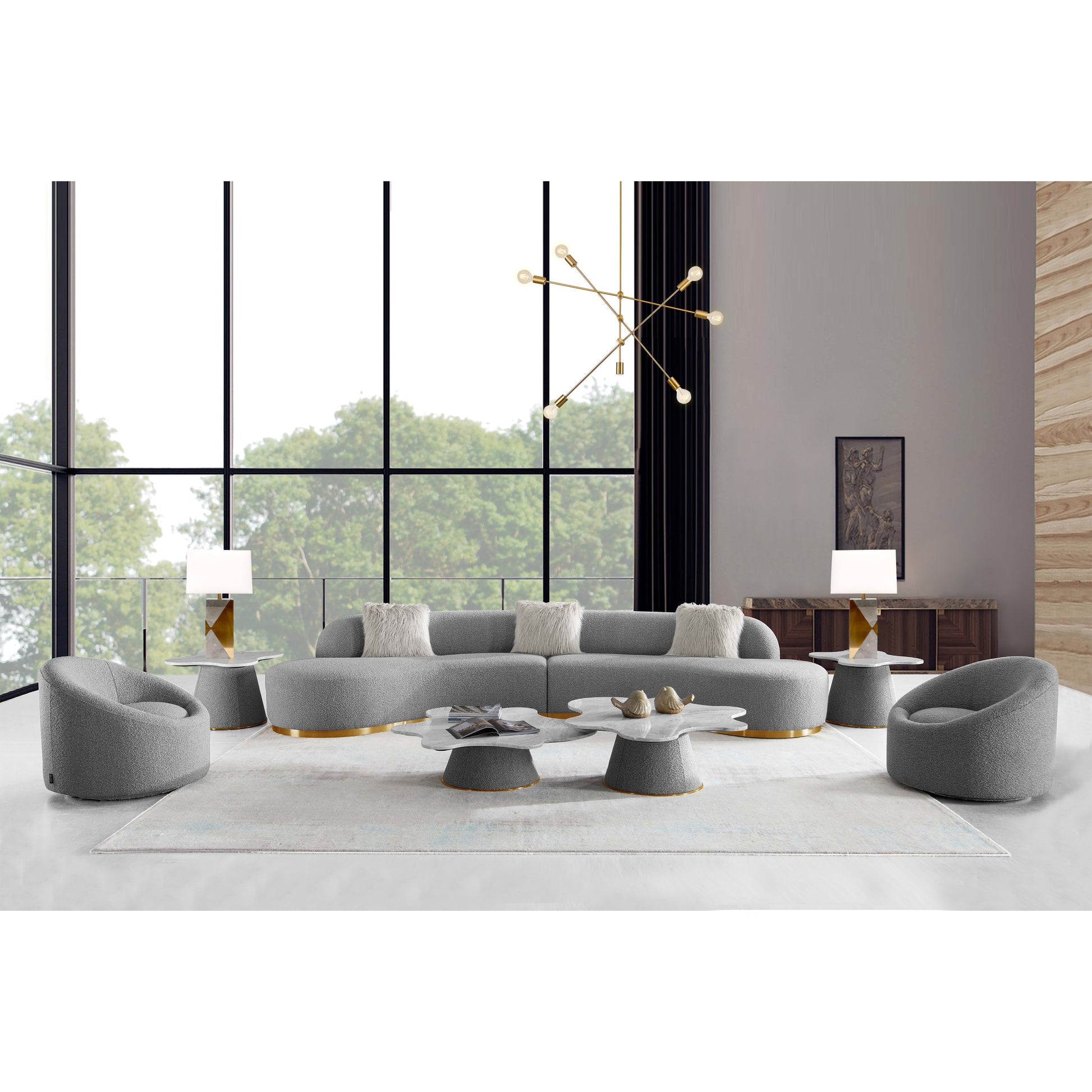 Simona Sofa by Pasargad Home. Made from polyester fabric in a modern style.
