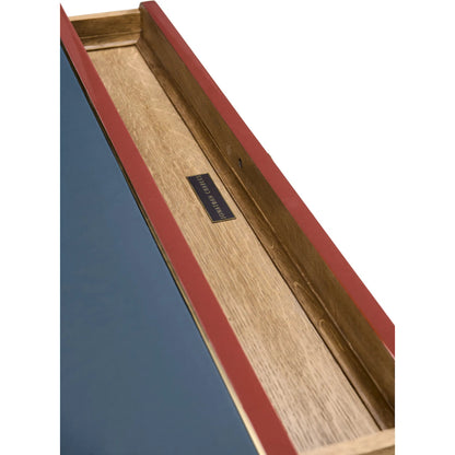 Polly Rose Desk by Jonathan Charles in dor red lacquer. Made from beech in a eclectic & global style.