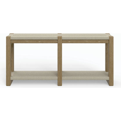 Sedona Outdoor Console Table by Sunset West in teak. Made from teak in a modern style.