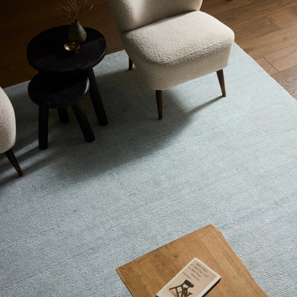 Soft Horizon SFH03 Rug by Jaipur Living in ivory, white, gray. Made from 60% bamboo silk 40% wool in a unique style.