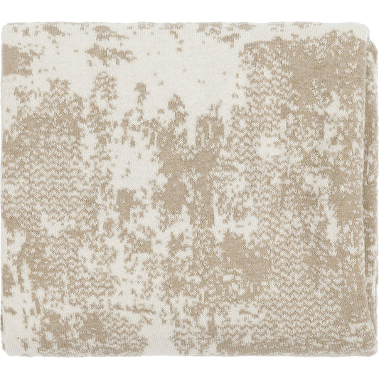 Stefan Indoor/Outdoor Throw by Surya in tan, ivory. Made from 100% cotton in a modern style.