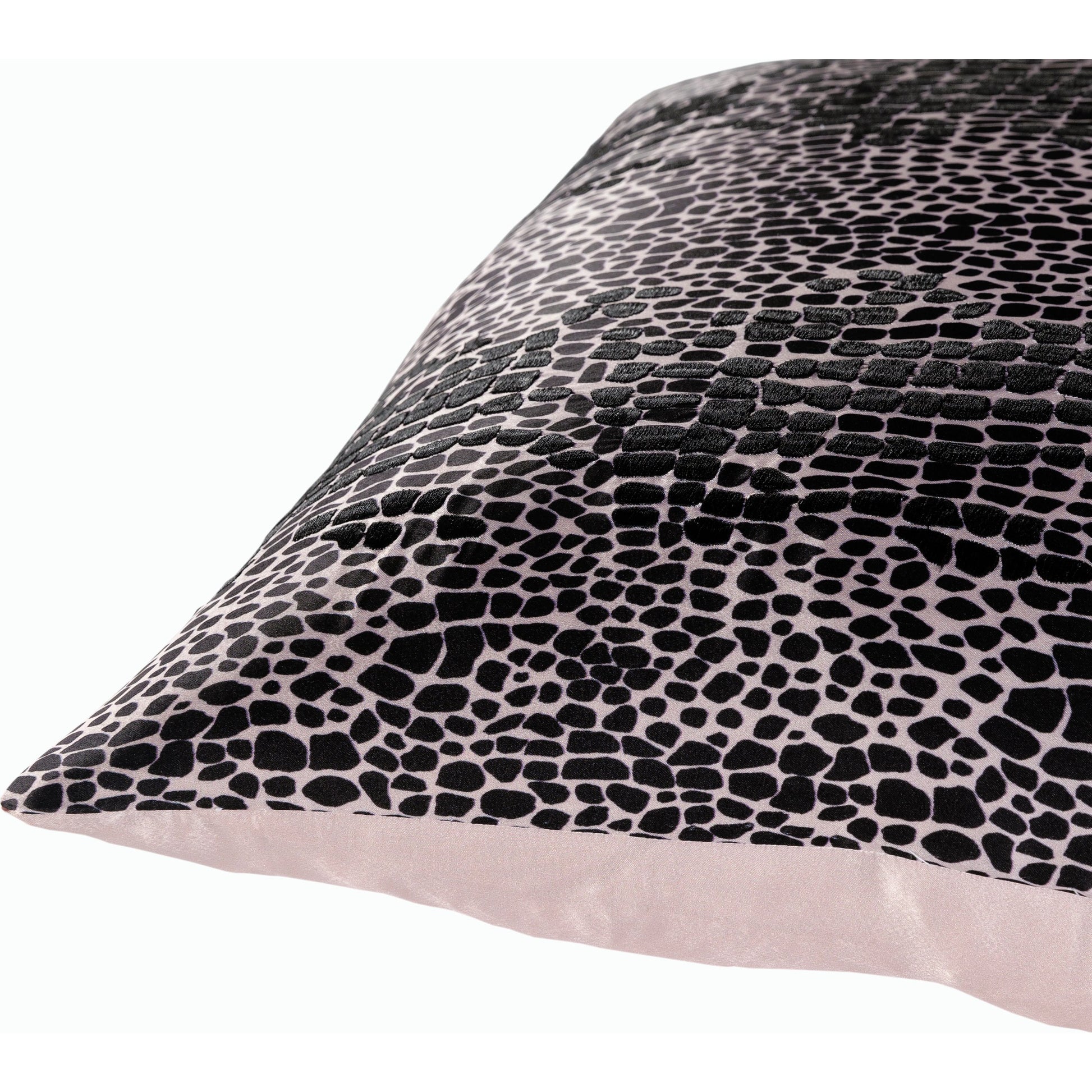 Safari Pillow - 34051 by Surya in pale pink, black. Made from 100% polyester in a modern style.