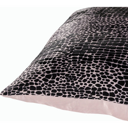 Safari Pillow - 34051 by Surya in pale pink, black. Made from 100% polyester in a modern style.