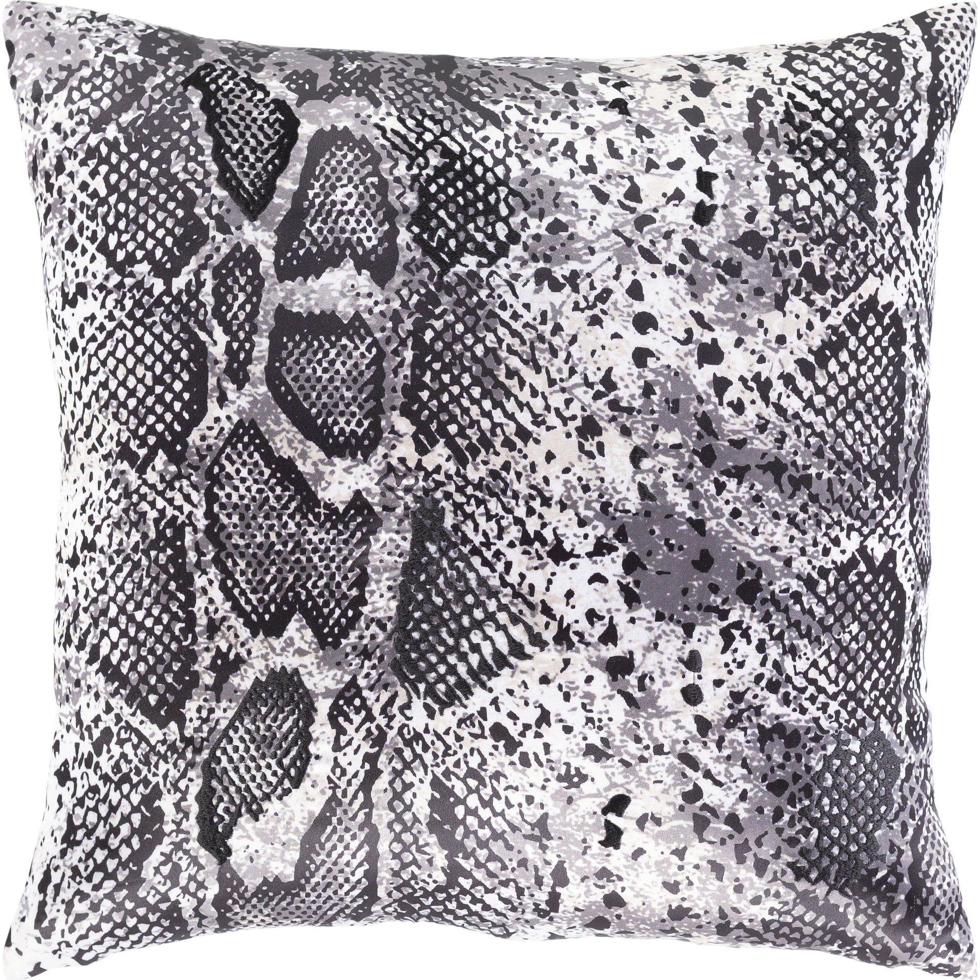 Safari Pillow - 17824 by Surya in black, charcoal, white, light beige. Made from 100% polyester in a modern style.