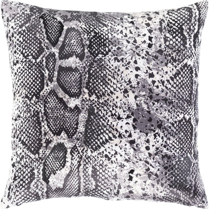 Safari Pillow - 17824 by Surya in black, charcoal, white, light beige. Made from 100% polyester in a modern style.