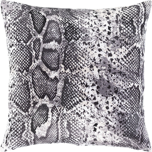 Safari Pillow - 17824 by Surya in black, white, medium gray. Made from 100% polyester in a modern style.