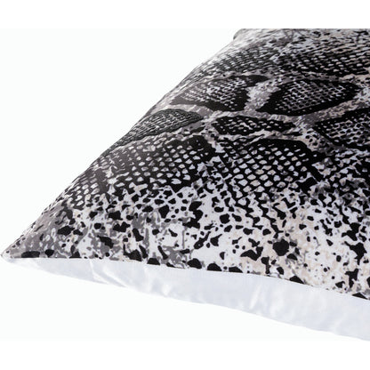 Safari Pillow - 17824 by Surya in black, charcoal, white, light beige. Made from 100% polyester in a modern style.