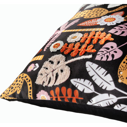Safari Pillow - 32567 by Surya in black, pale pink, mustard, burnt orange, ivory, blush. Made from 100% polyester in a eclectic & global style.