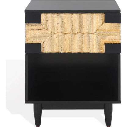 Bremer Banana Stem 1-DRAWER Nightstand by HedgeApple Essentials. Made from mahogany wood, albasia veneer, manufactured wood in a rustic style.