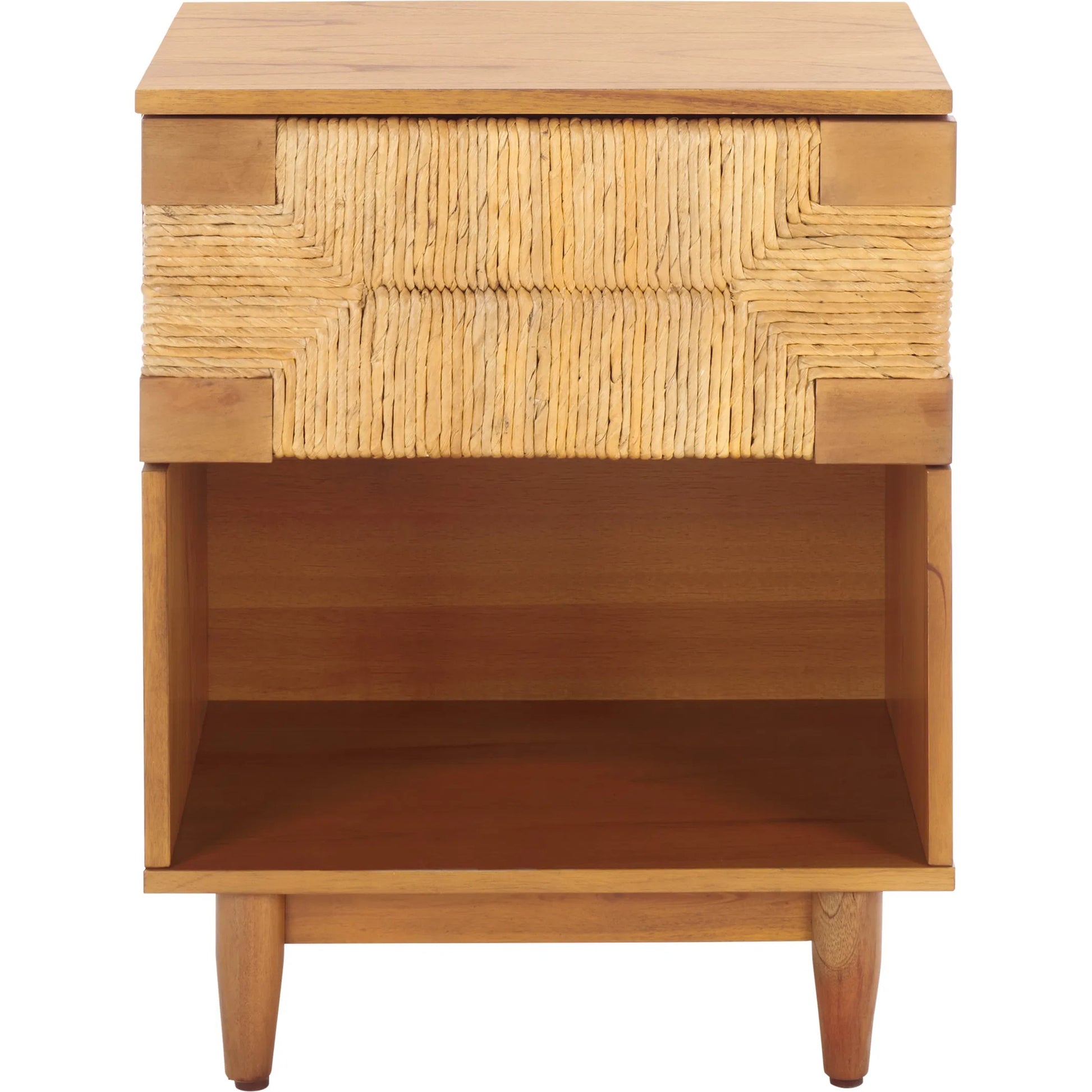 Bremer Banana Stem 1-DRAWER Nightstand by HedgeApple Essentials. Made from mahogany wood, albasia veneer, manufactured wood in a rustic style.