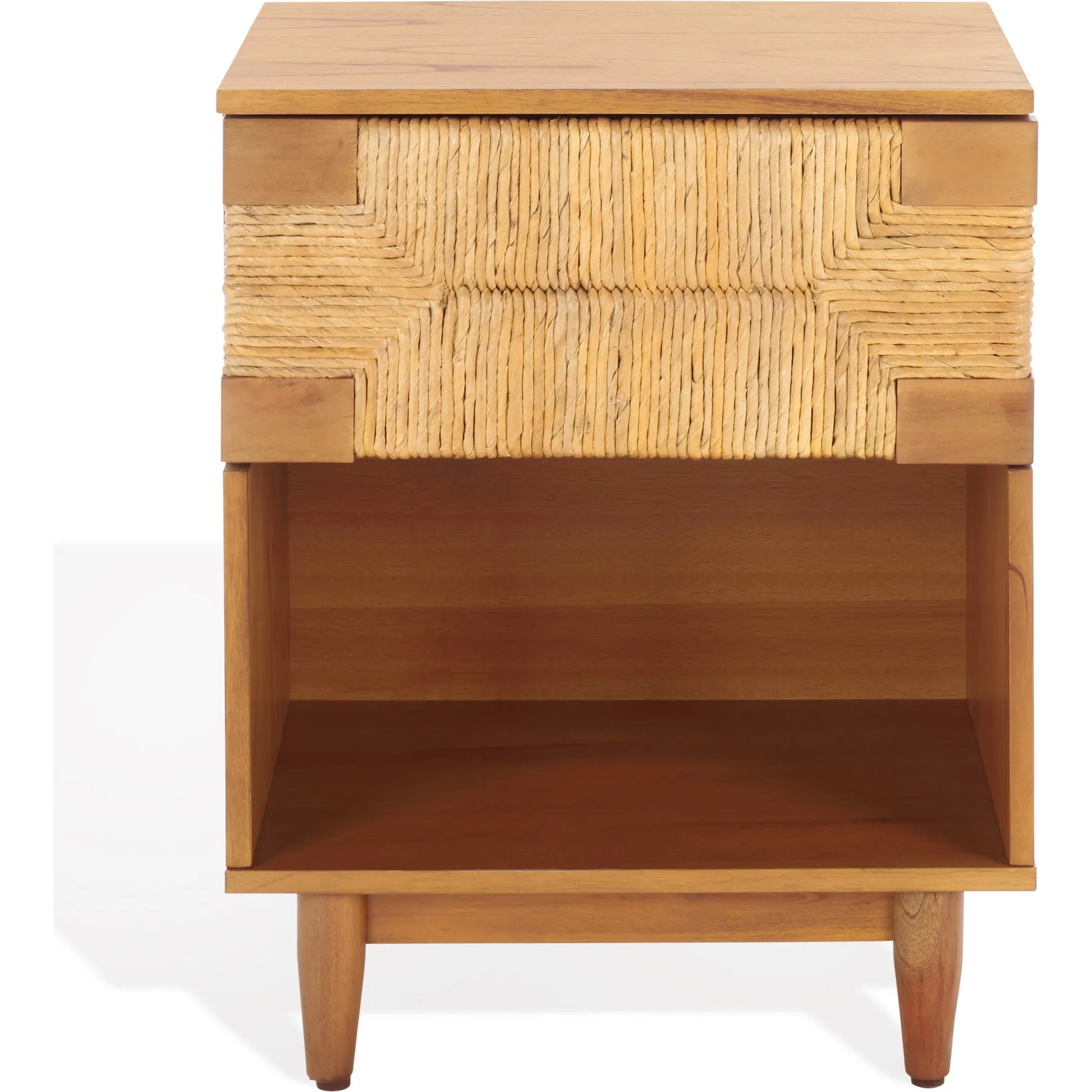 Bremer Banana Stem 1-DRAWER Nightstand by HedgeApple Essentials. Made from mahogany wood, albasia veneer, manufactured wood in a rustic style.