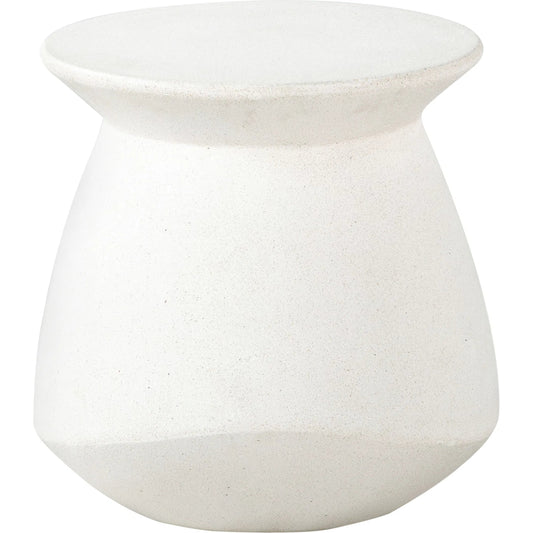 Sumter Round Accent Table by HedgeApple Essentials in ivory. Made from cast gfrc concrete in a unique style.