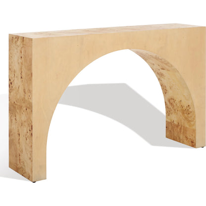 Moffat Burled Mappa Console Table by HedgeApple Essentials. Made from mdf in a transitional style.