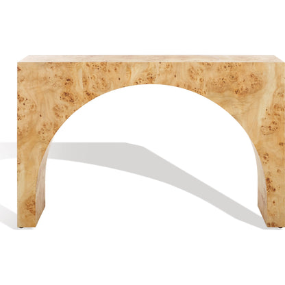 Moffat Burled Mappa Console Table by HedgeApple Essentials. Made from mdf in a transitional style.