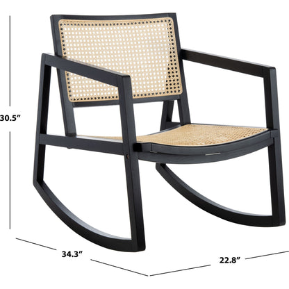 Edmonson Rattan Rocking Chair by HedgeApple Essentials. Made from wood, rattan in a coastal style.