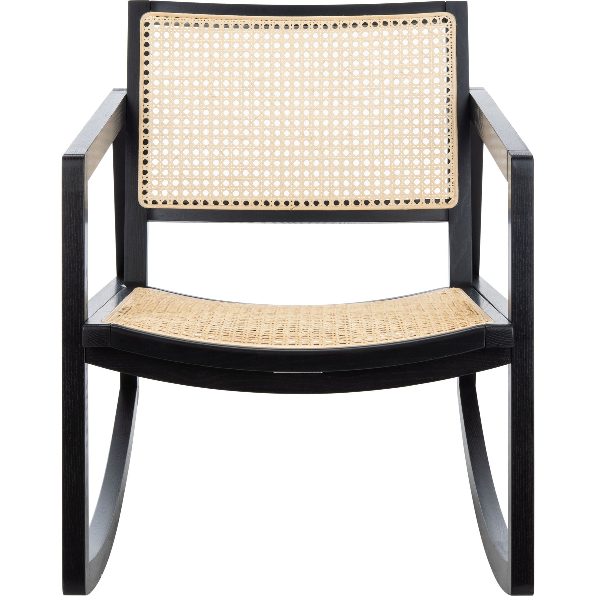 Edmonson Rattan Rocking Chair by HedgeApple Essentials. Made from wood, rattan in a coastal style.