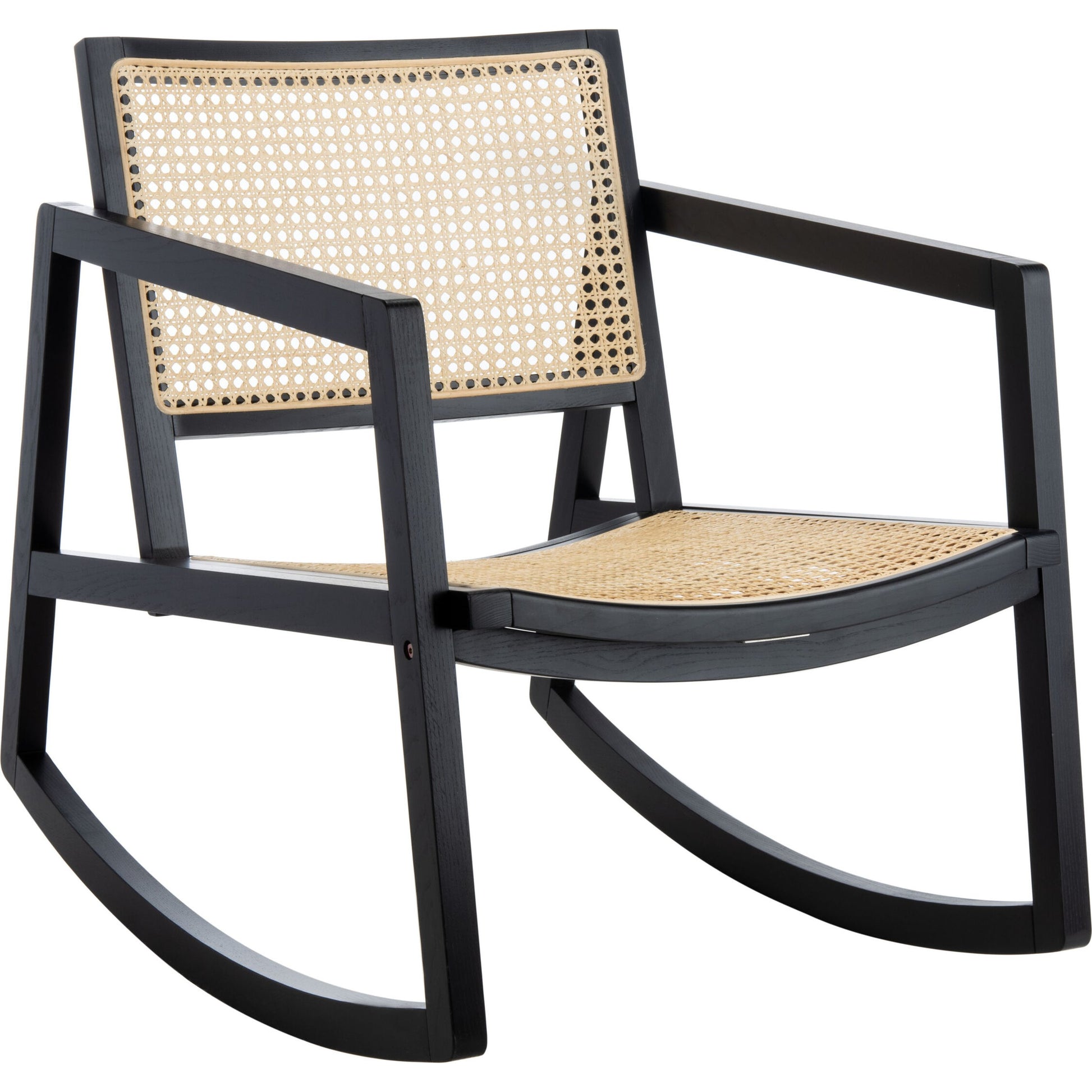 Edmonson Rattan Rocking Chair by HedgeApple Essentials. Made from wood, rattan in a coastal style.