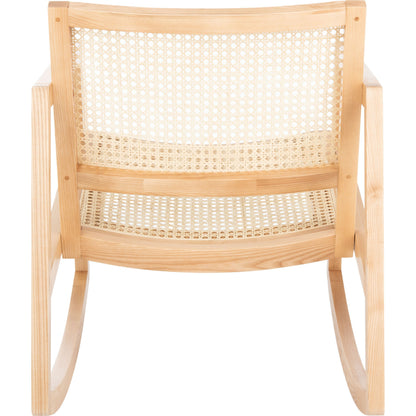 Edmonson Rattan Rocking Chair by HedgeApple Essentials. Made from wood, rattan in a coastal style.