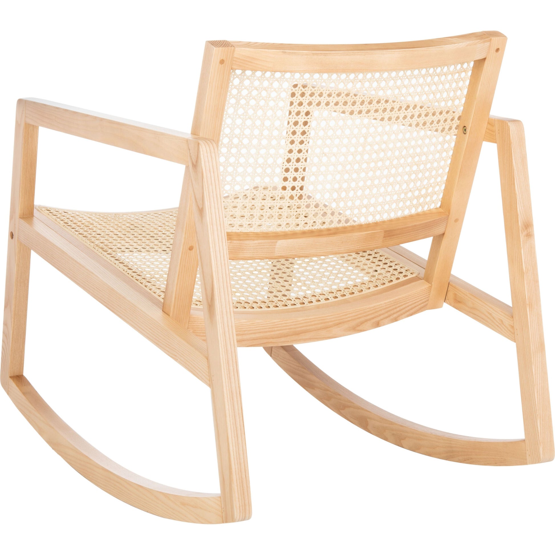 Edmonson Rattan Rocking Chair by HedgeApple Essentials. Made from wood, rattan in a coastal style.