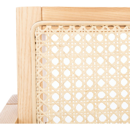 Edmonson Rattan Rocking Chair by HedgeApple Essentials. Made from wood, rattan in a coastal style.